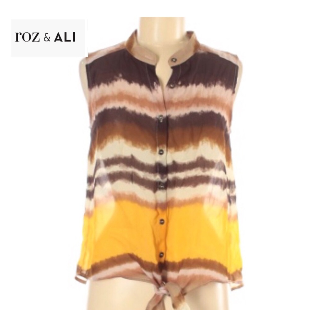 NWOT Roz & Ali plus size 2X sleeveless blouse poly